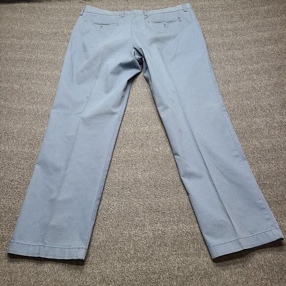 Tommy Hilfiger Pants Mens 36x30 Blue Custom Fit Chino Straight Leg Cotton Casual - Picture 7 of 10